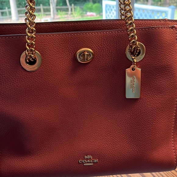 Rose-Colored Coach Purse/Bag - Picture 3 of 6